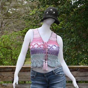 new spring/summer crochet vest/tank top  one avail